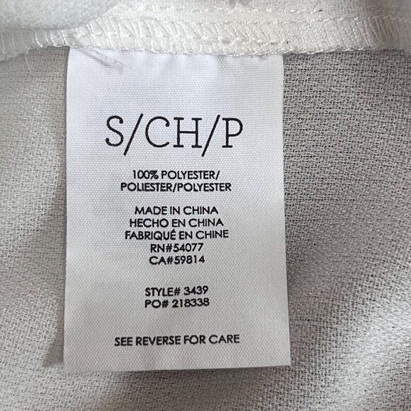 Cabi White Sleeveless Button Up Blouse Pleated Ruffle‎ Hem Capsule Office Small - Picture 8 of 10